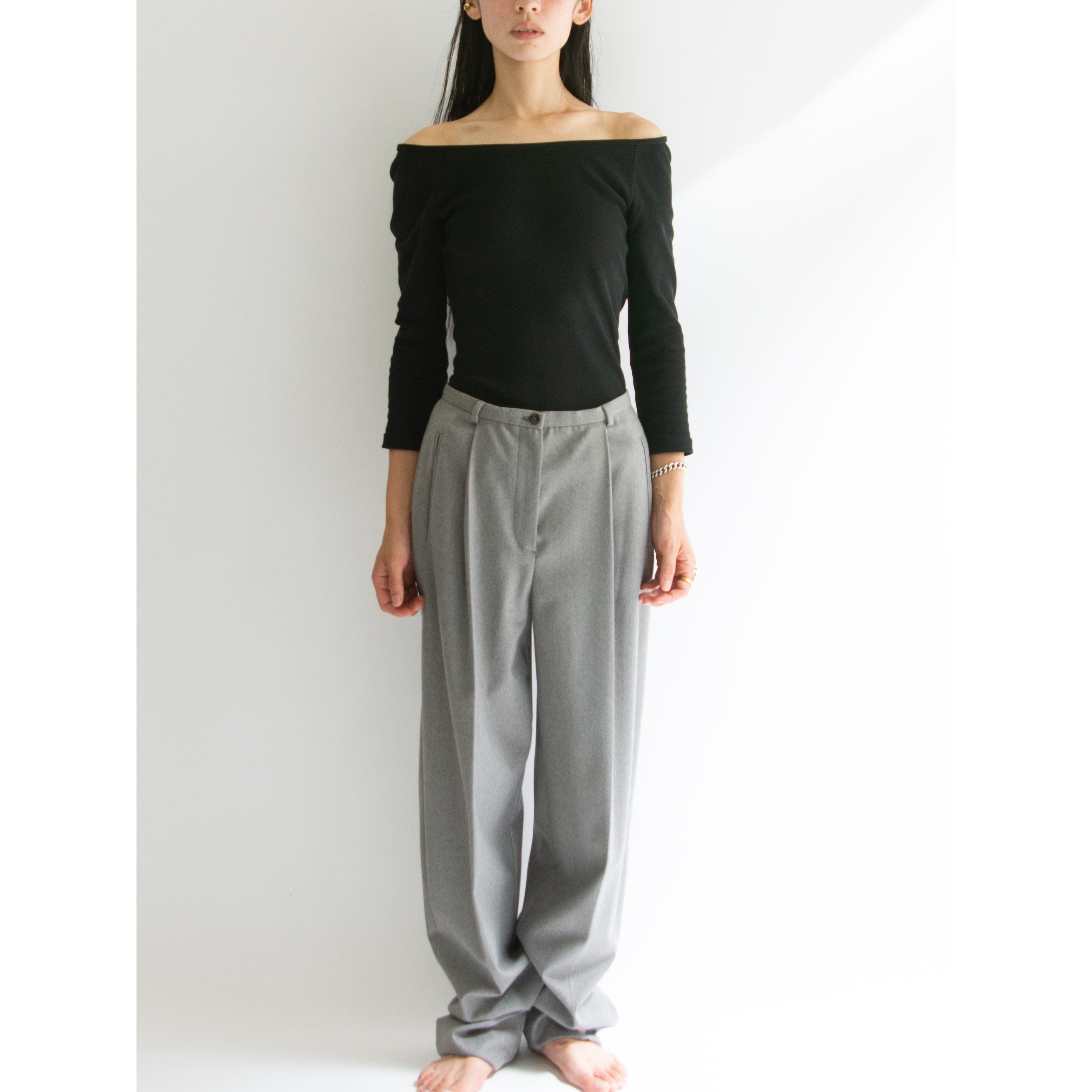 【Jeanne Lanvin】Made in France 100% Cotton Off the Shoulder Top（ジャンヌ ランバン フランス製コットンオフショルダートップス）