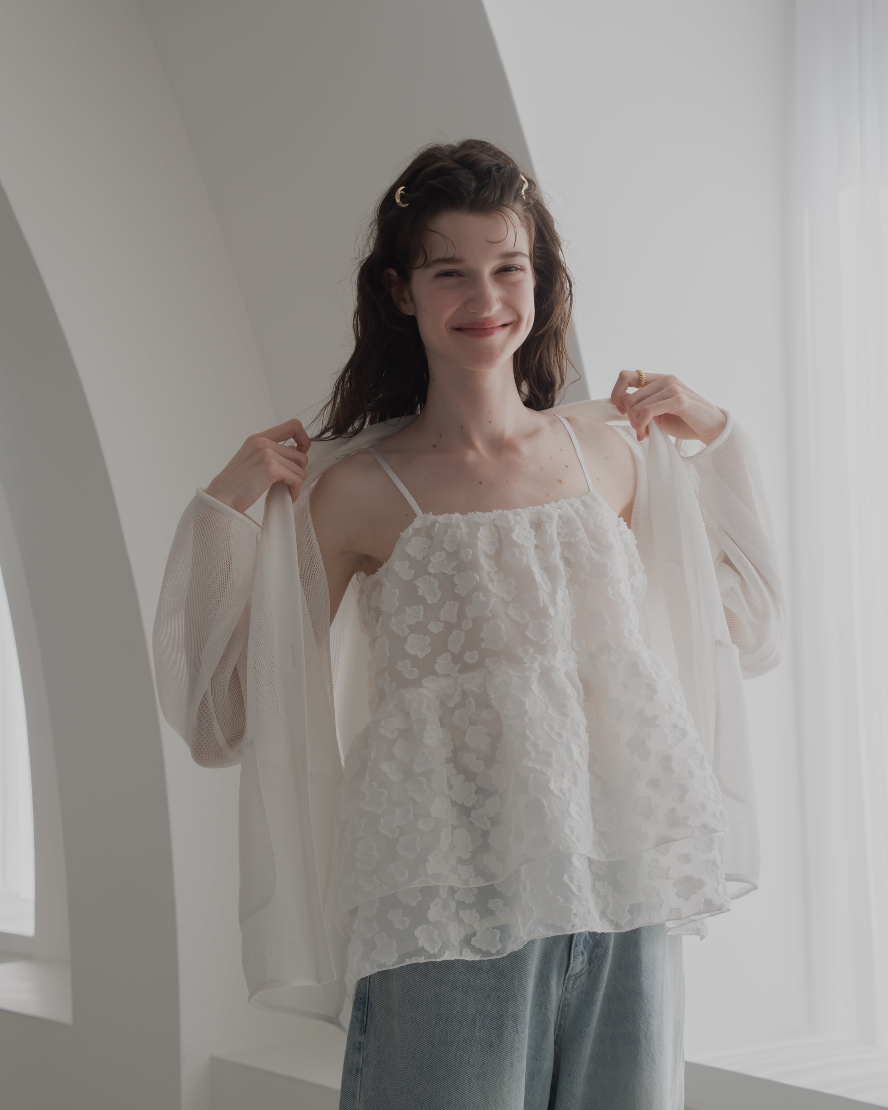 pois ポワ　メローキャミ　mellow cami petal ホワイト mellow cami petal【通常販売】7〜10日営業日 | pois