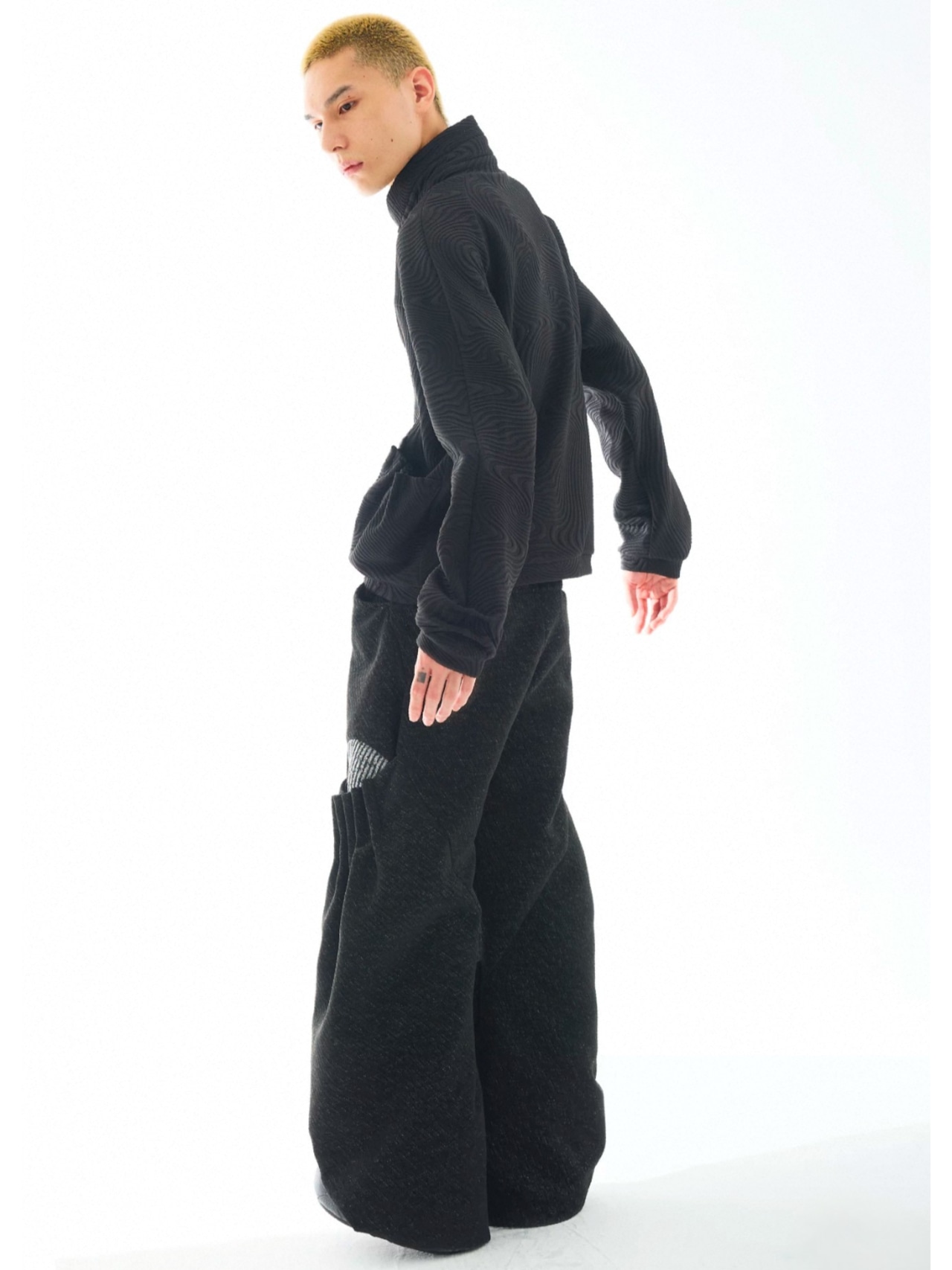 54A0 Baggy Wide Draped Trousers