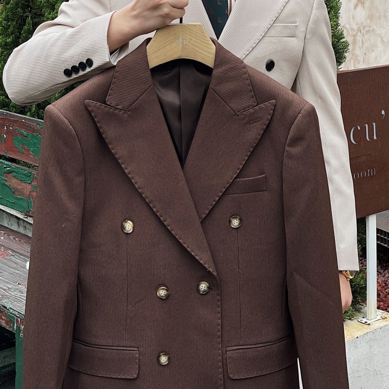 ブリティッシュピークドラペルダブルスーツ 3色展開 | Buona Vita
