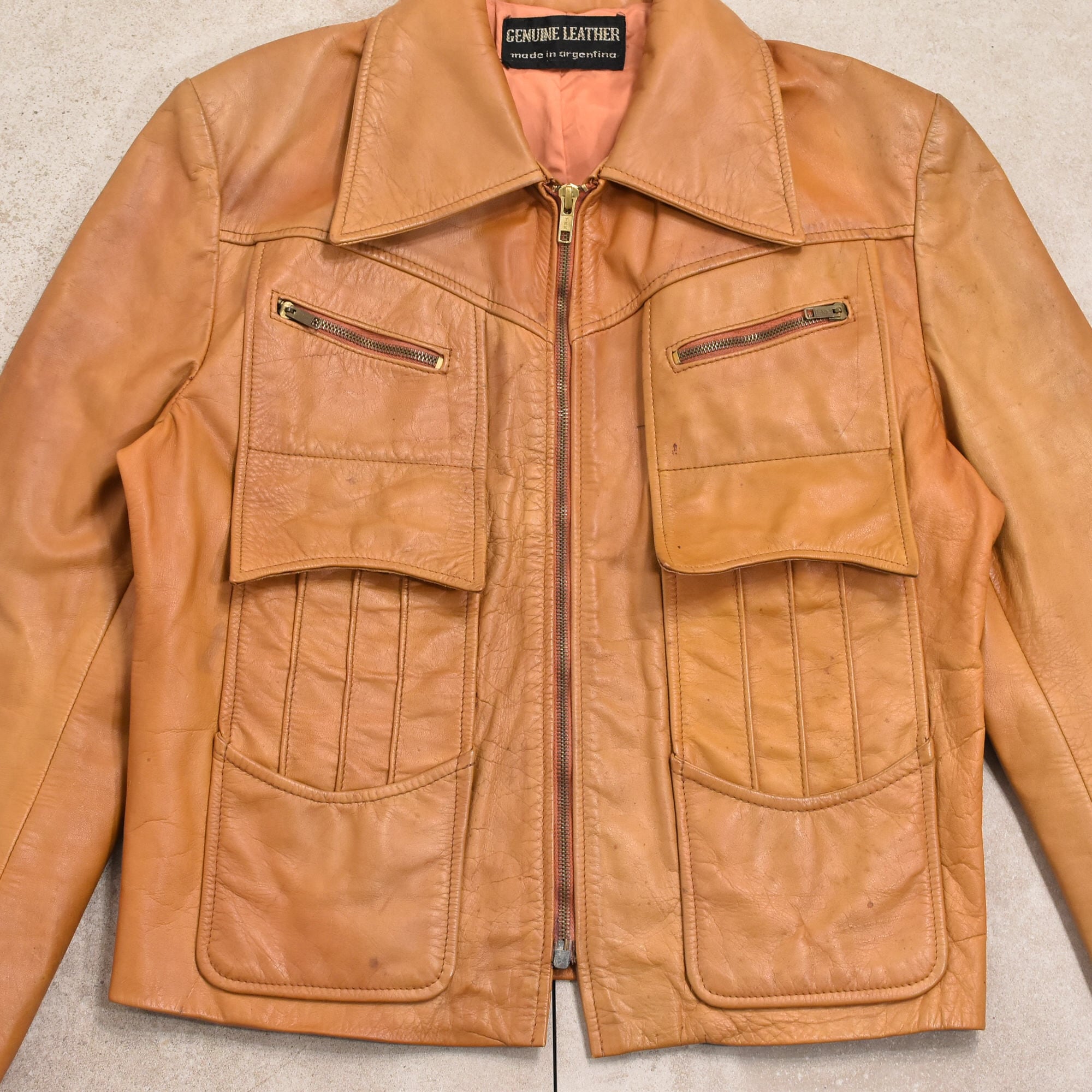 70～80s LEATHER CRAFT PROCESS OF AMERICA leather jkt | 古着屋 grin