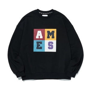 [AMES-WORLDWIDE] BOX LOGO SWEATSHIRTS_BK 正規品 韓国ブランド 韓国ファッション 韓国通販 韓国代行 トレーナー