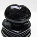 モリオン 置物 ハート 黒水晶 一点物 台座付属 145-2095