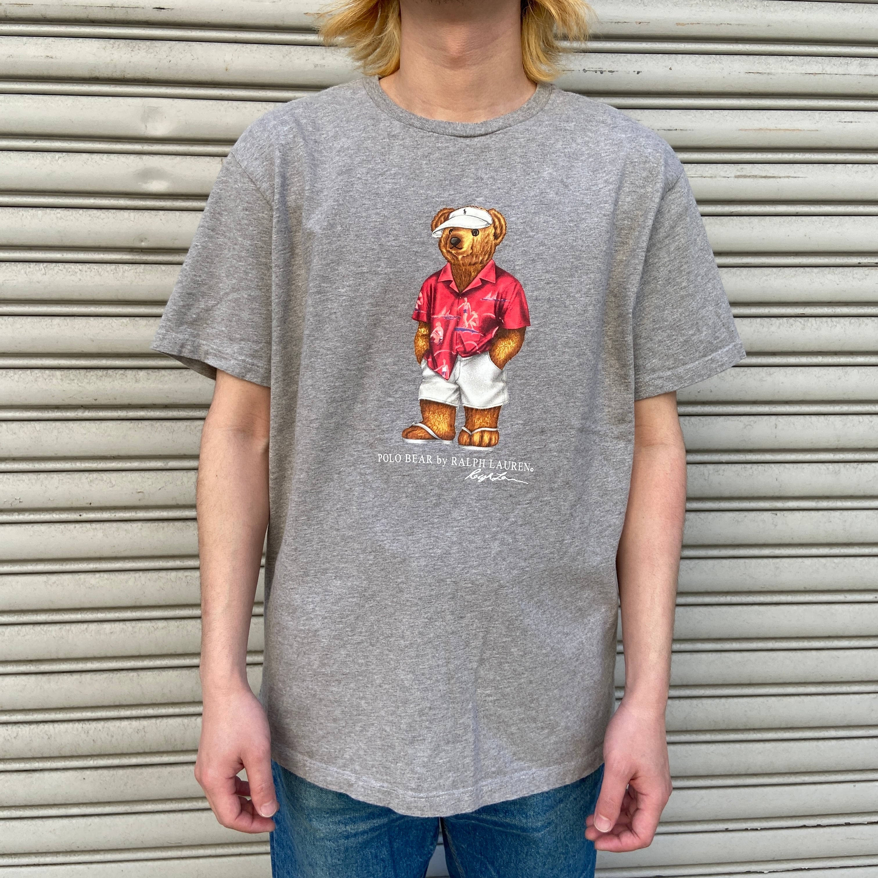 送料無料』PoloRalphLauren ラルフローレン ポロベアTシャツ グレー L 
