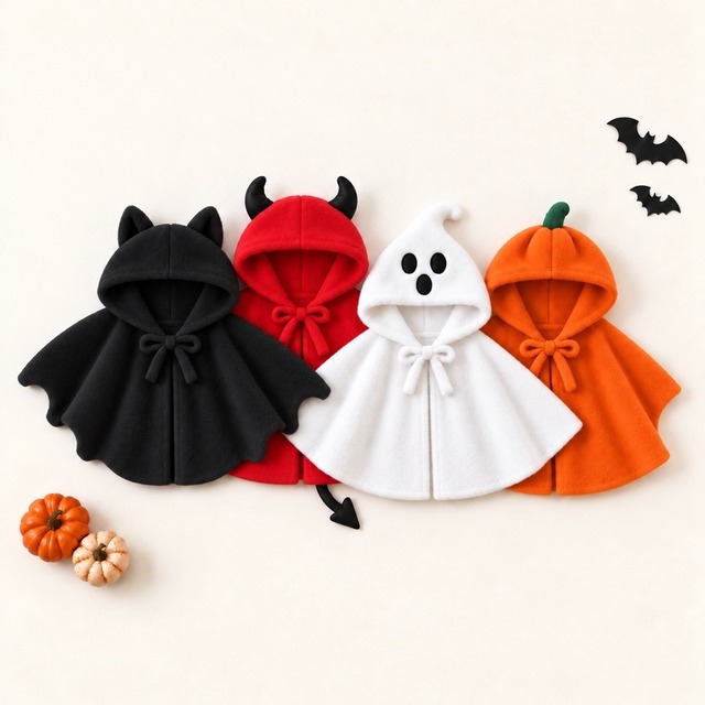 【ハロウィン】2026新作　Halloweenポンチョ