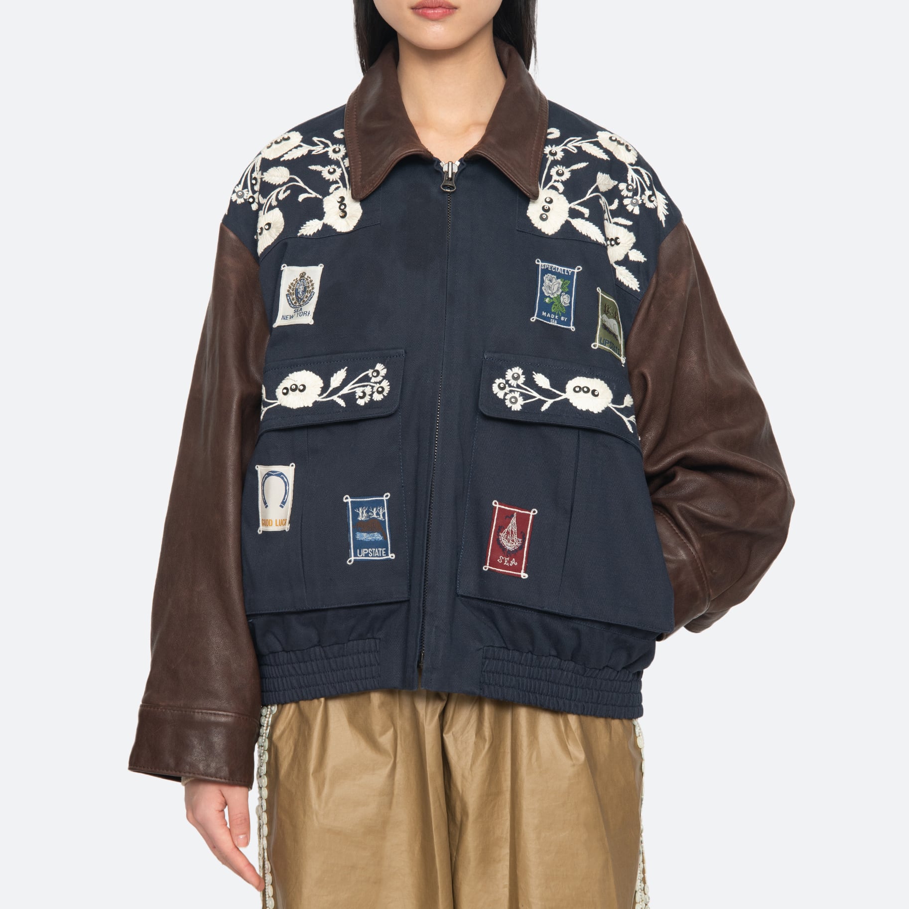SEA NY GEORGIE SPORTS WEAR EMB JK NAVY