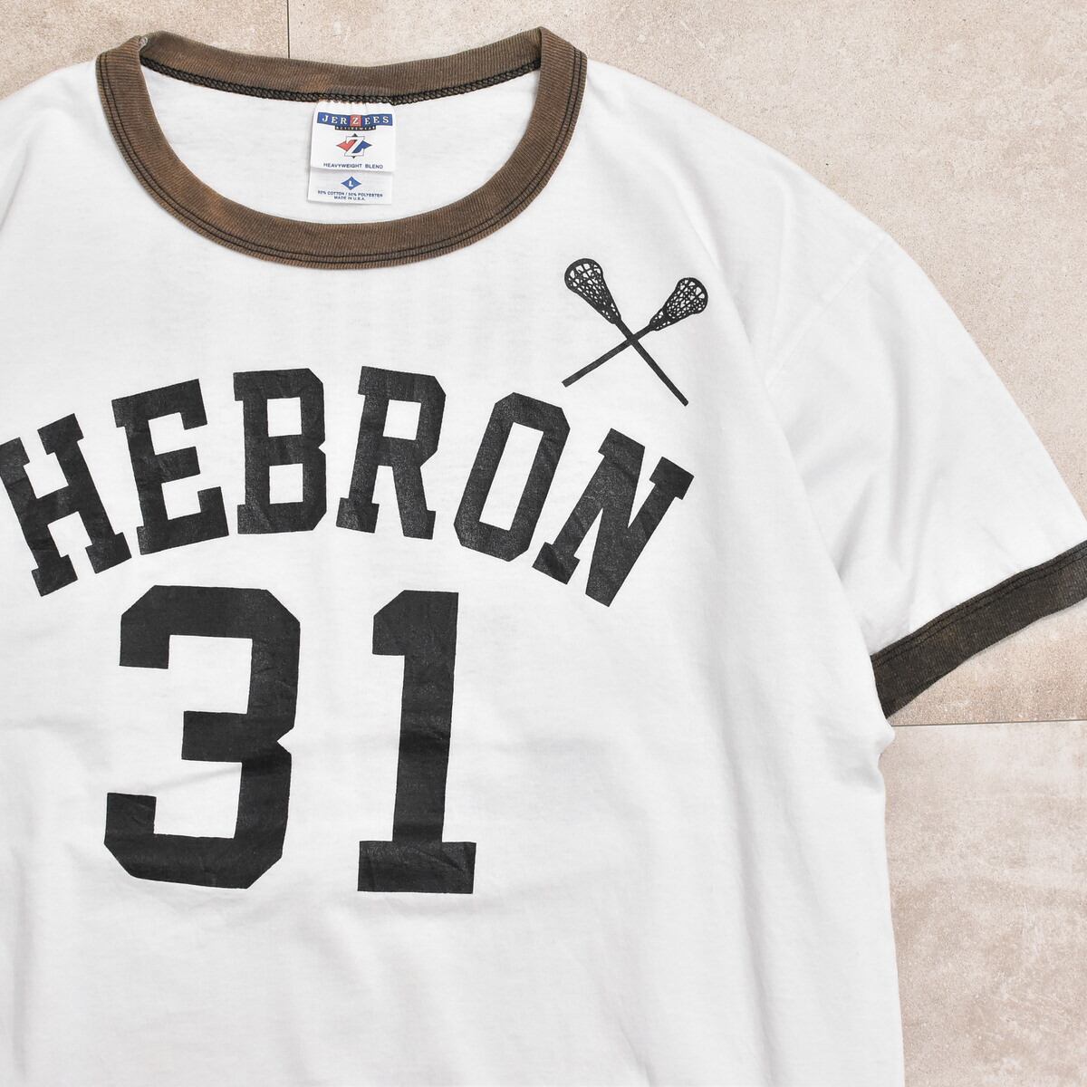 90s~ USA JERZEES college ringer T-shirt