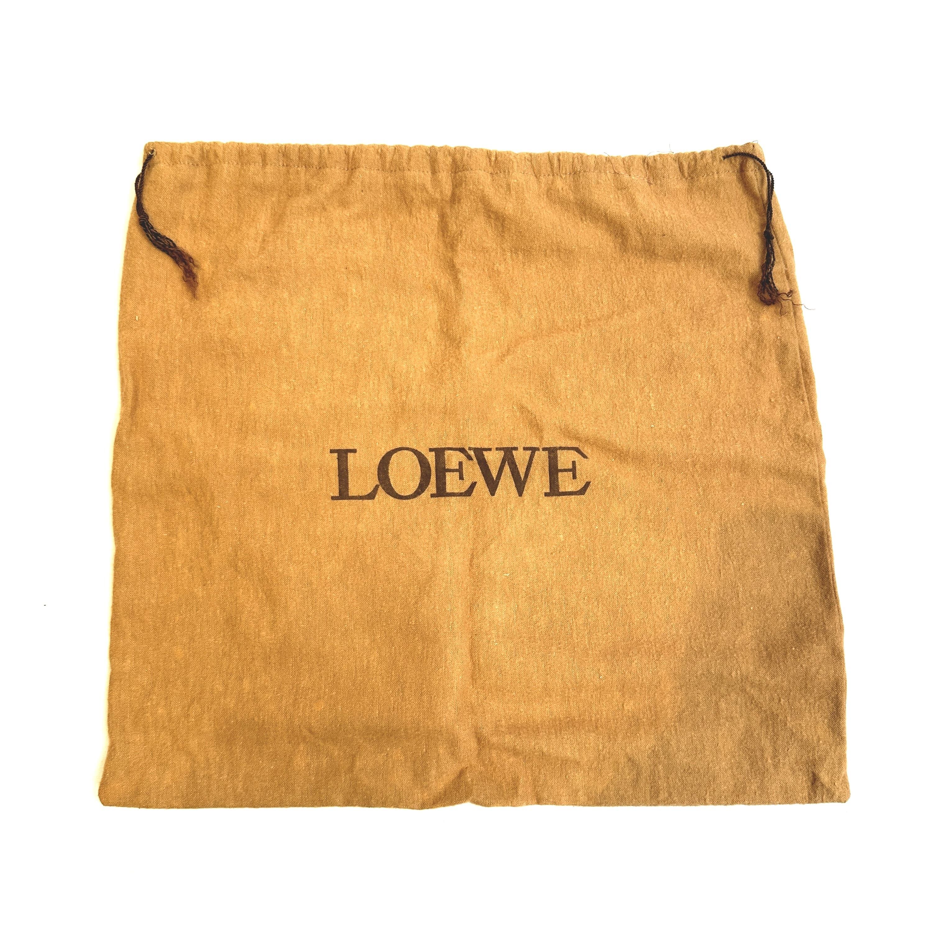 LOEWE アマソナ 27 スエードレザー ハンドバッグ オレンジ×ダーク