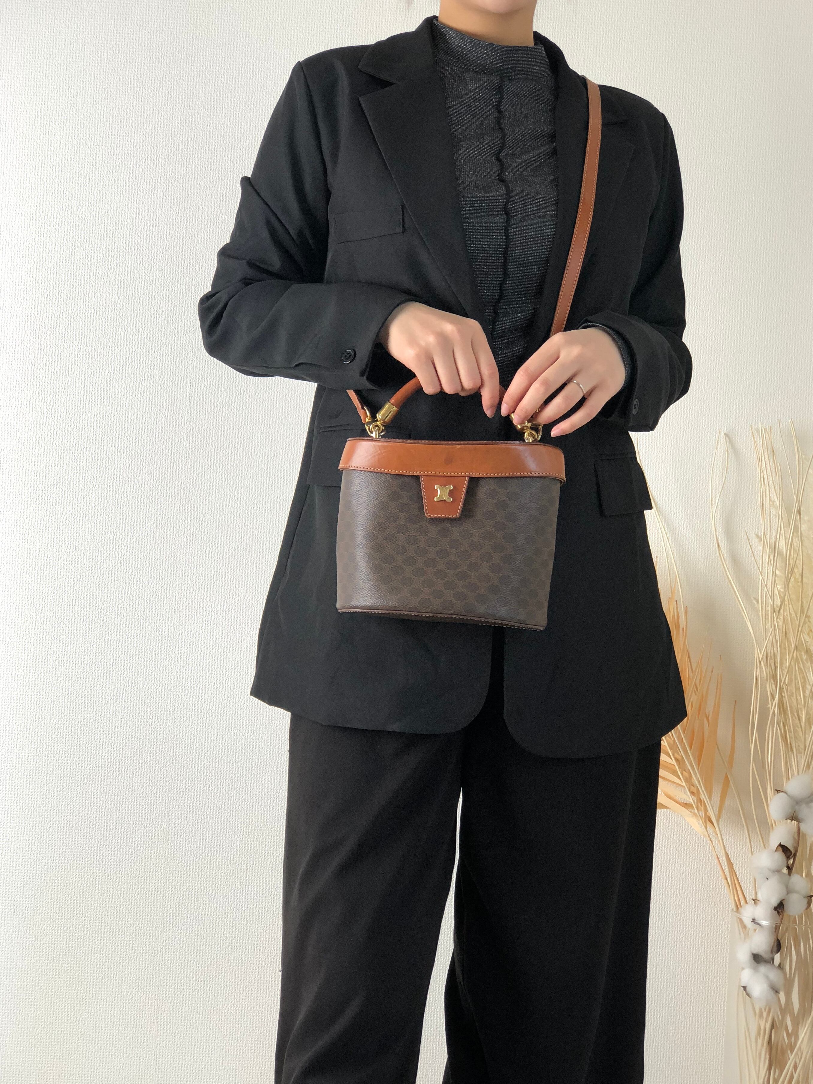 日本直送 名牌中古包 】CELINE セリーヌ マカダム トリオンフ レザー 