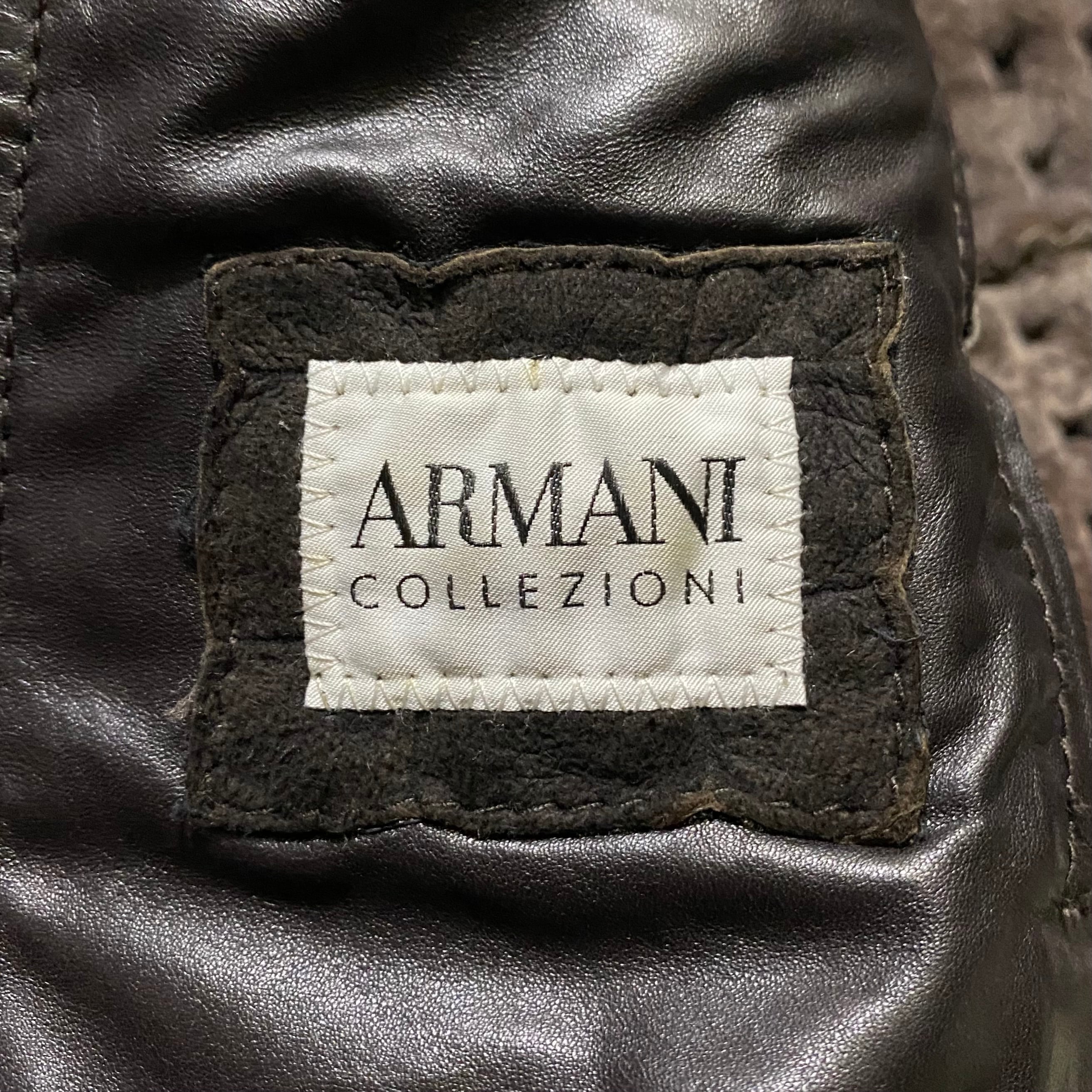 ARMANI COLLEZIONI shirring mouton riders jacket | NOIR ONLINE