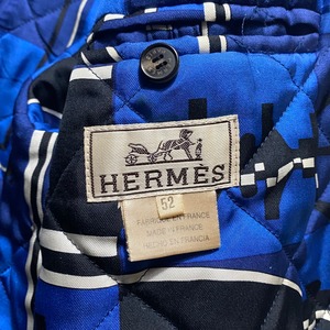 vintage HERMES peach-skin fabric bomber jacket