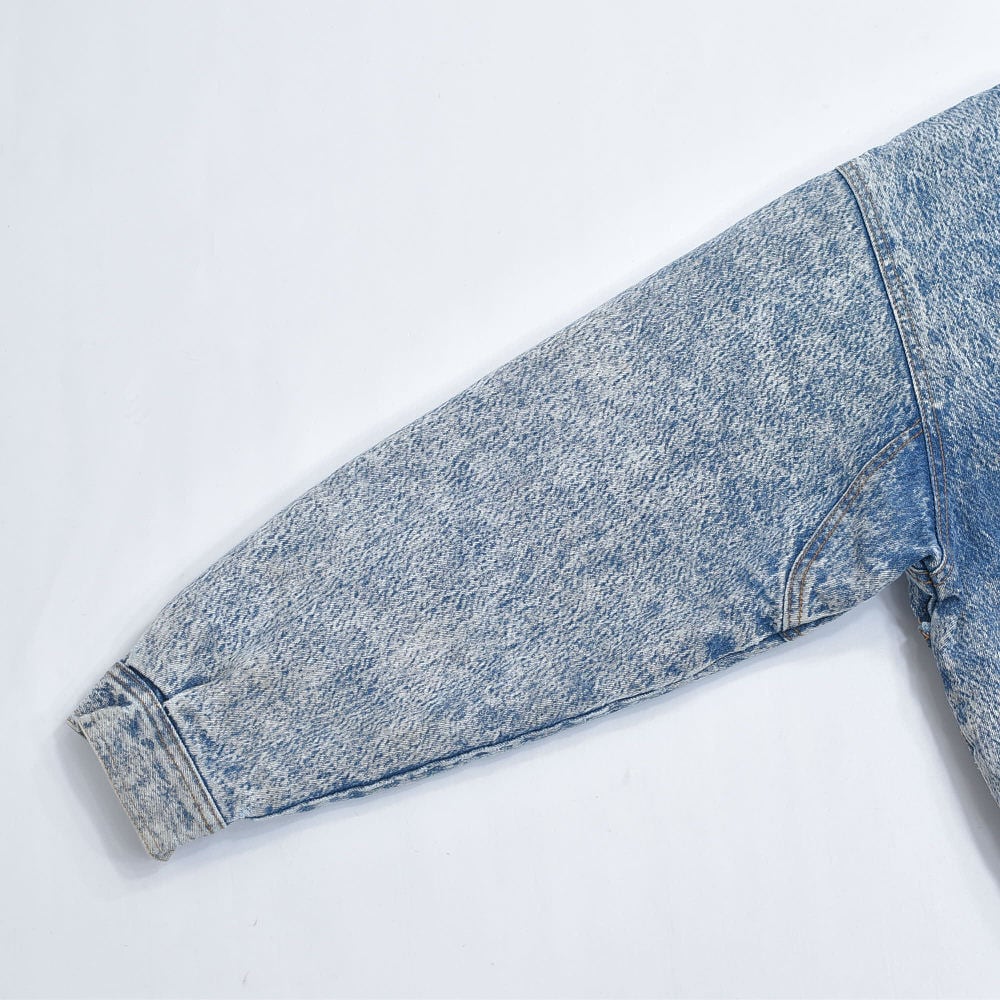 vintageケミカルデニムロングジャケット Jungle Storm デニムジャケット gジャン Chemical vintage processed