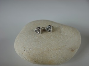 <vintage silver925>marcasite heart pierce