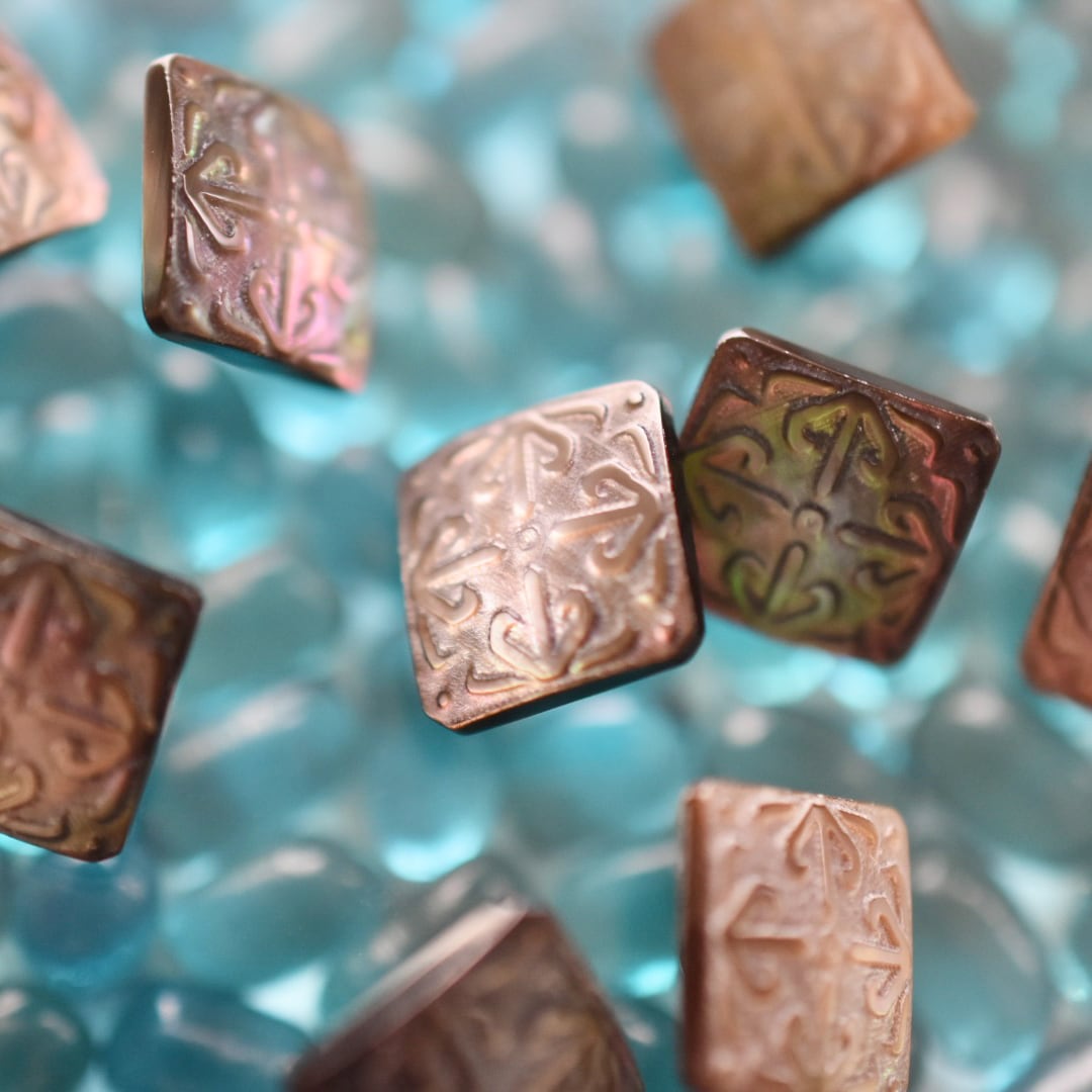 パールブラック アールデコ調スクエア 12.5mm