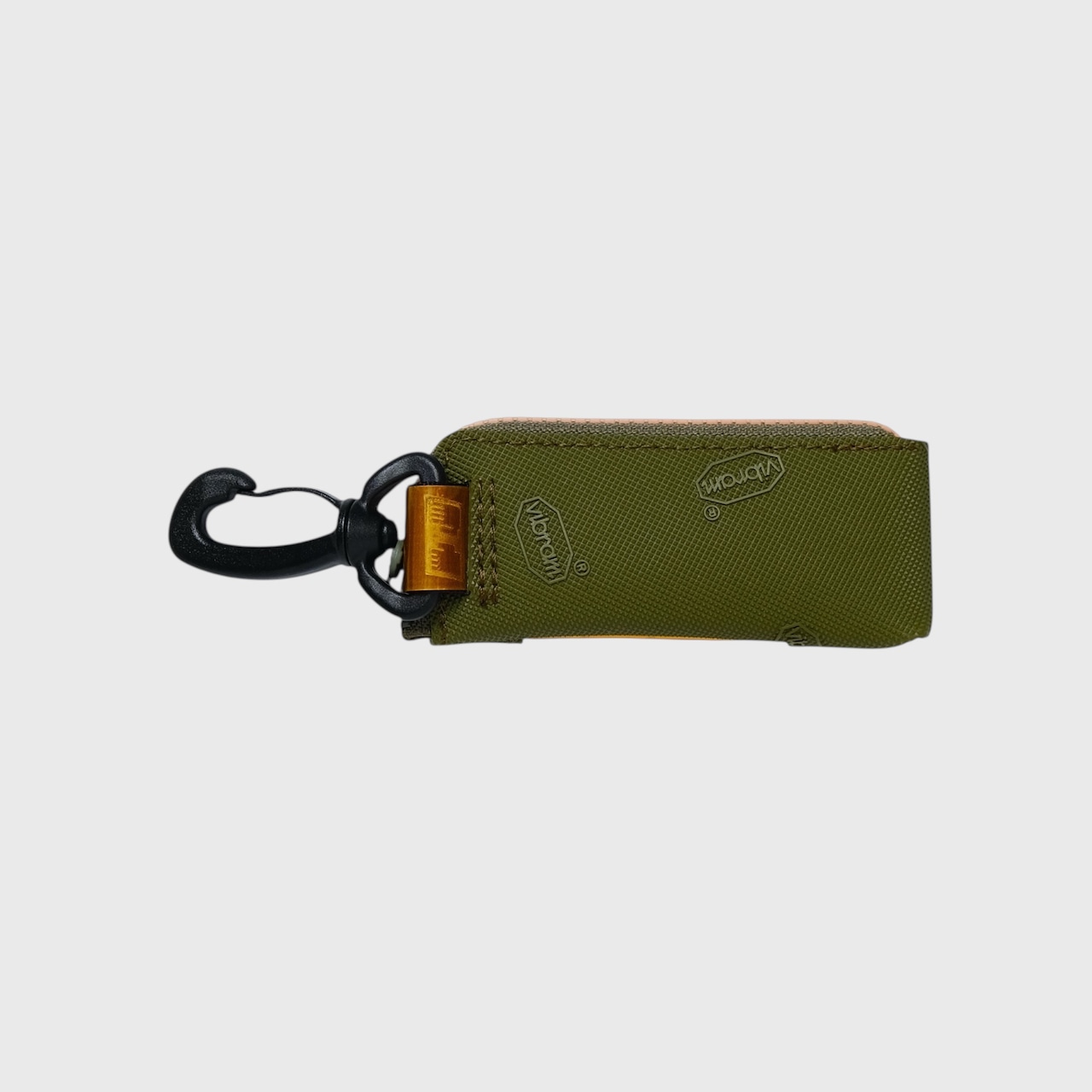 vibram light case (khaki×orange) with orange glowing zip