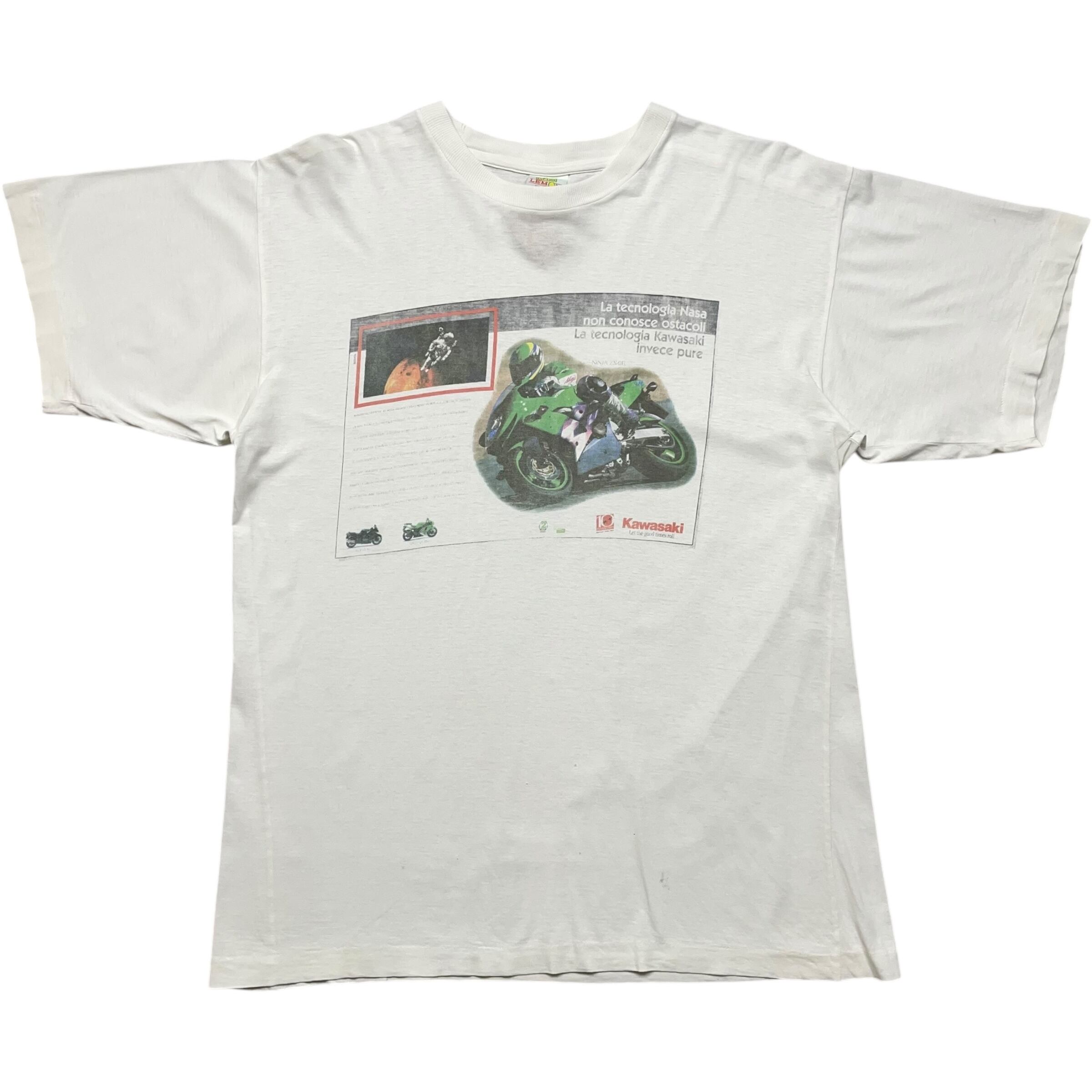 《XL》 TOP.LINE LEMON Tシャツ プリント Kawasaki シングルステッチ 90年代 vintage no.6754