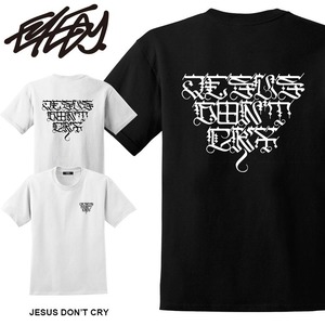 【eye-tm198】送料無料 EYEDY アイディー メンズ JESUS DON'T CRY 半袖 tシャツ ブランド 大きいサイズ おしゃれ ストリート 綿 コットン スケート XL XXL XXXL 3l 半袖Tシャツ