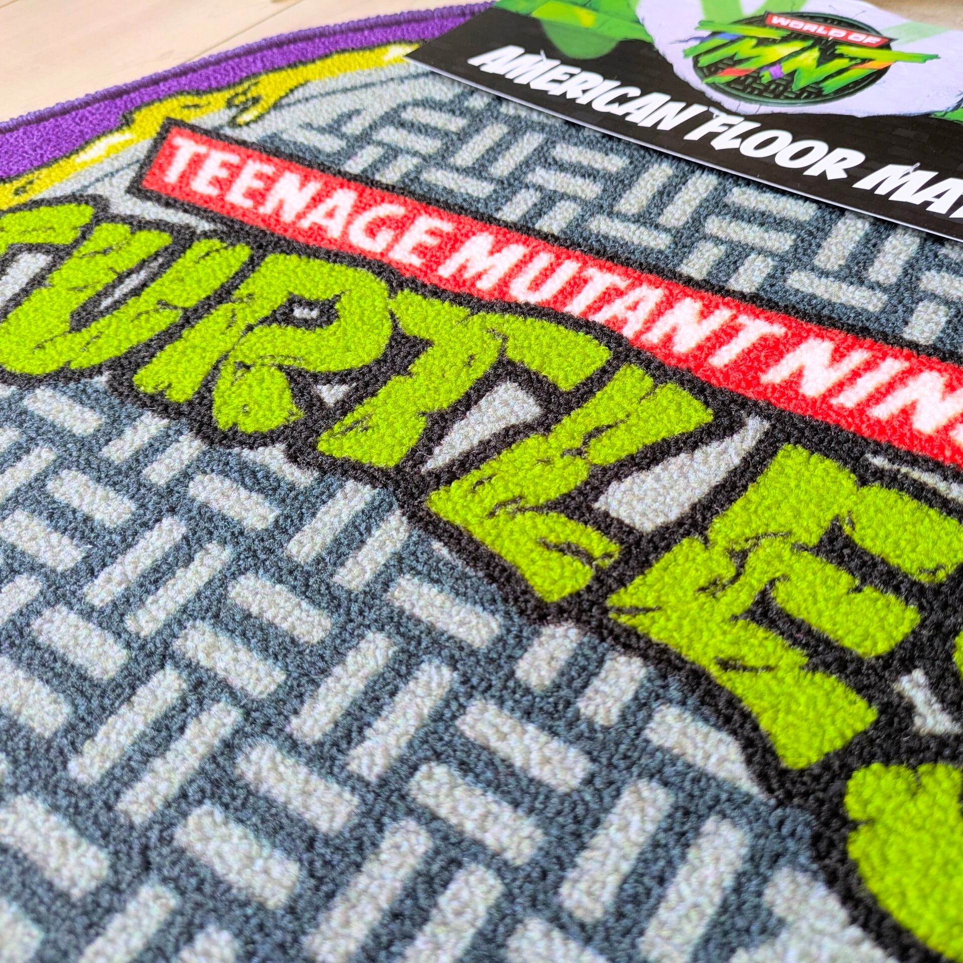 【 Teenage Mutant Ninja Turtles（ティーンエイジ・ミュータント・ニンジャ・タートルズ） 】American Small MAT ( 裏面滑り止め加工 ) / フロアマット / ふかふかマット / トイレ / バス / エントランス 〚アメリカン雑貨 アメトイ〛