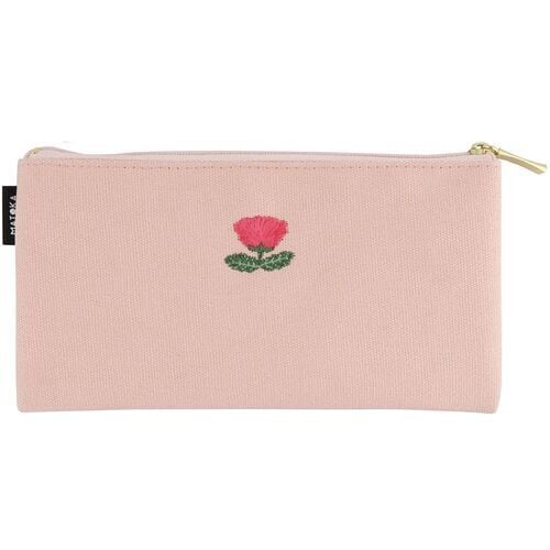 ペンケース｜【松尾ミユキ】 cat お花刺繍付き | CRAFT PRODUCT ＋ K