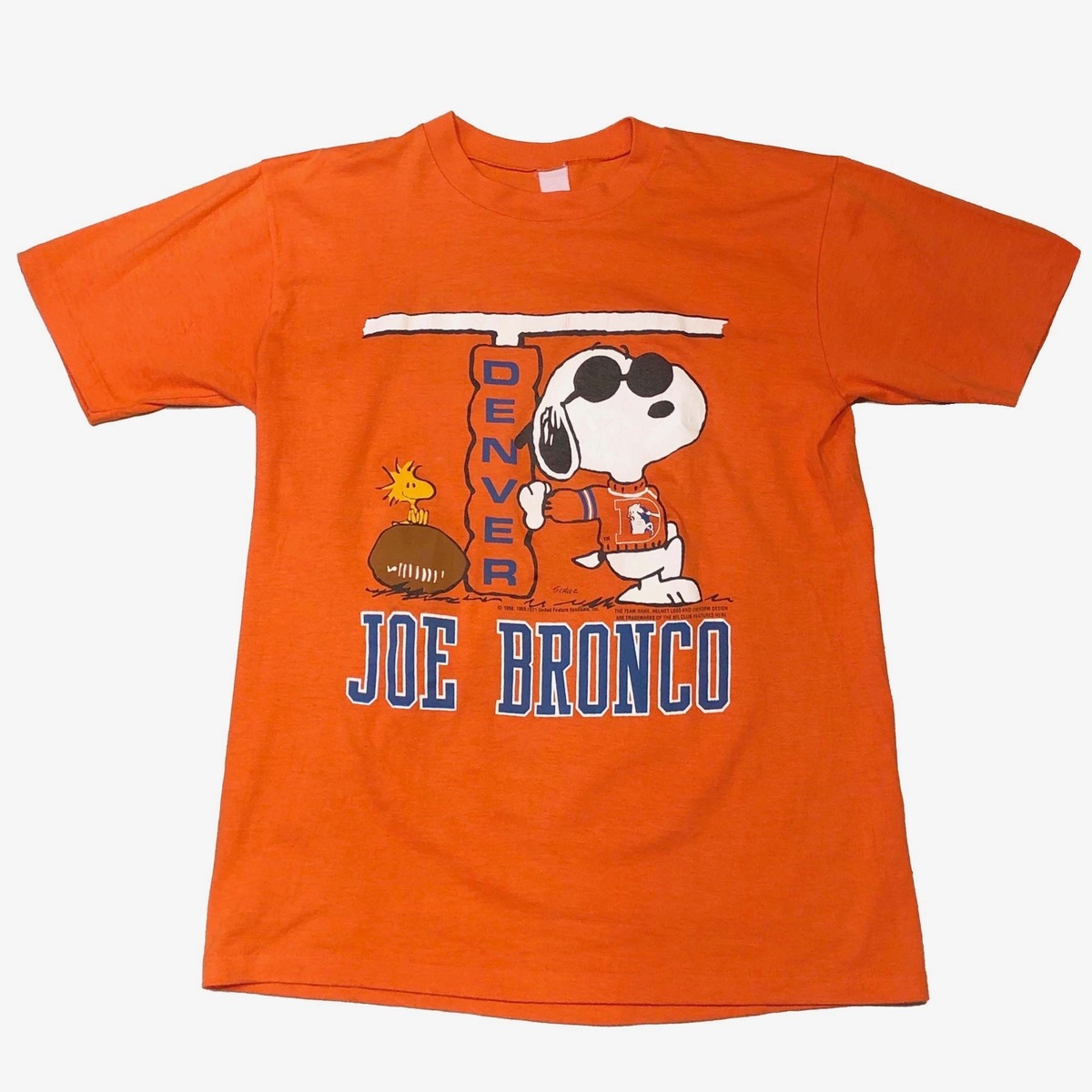 70-80s ARTEX スヌーピー JOE COOL Tシャツ オレンジ【L】シングル  