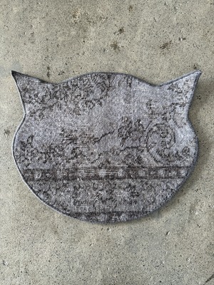 ヴィンテージ　トルコラグ　トルコ絨毯　キャットマット　50x40　CAT16