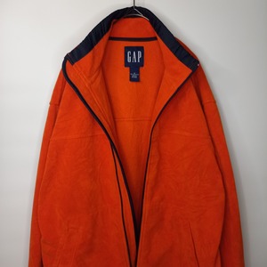 00s　オールド　ギャップ　ジップアップ　フリースジャケット　無地　ポケット　M