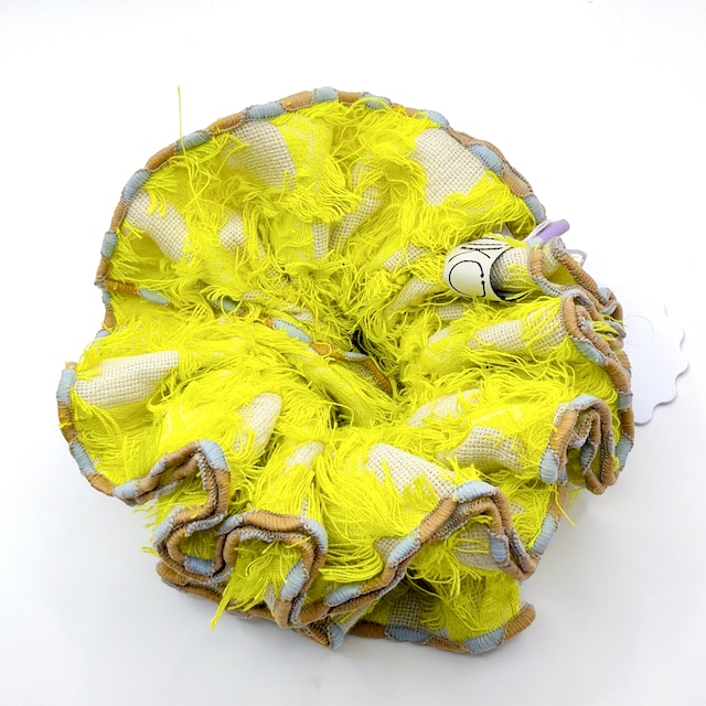 MiKO regular scrunchie フリンジ/イエロー
