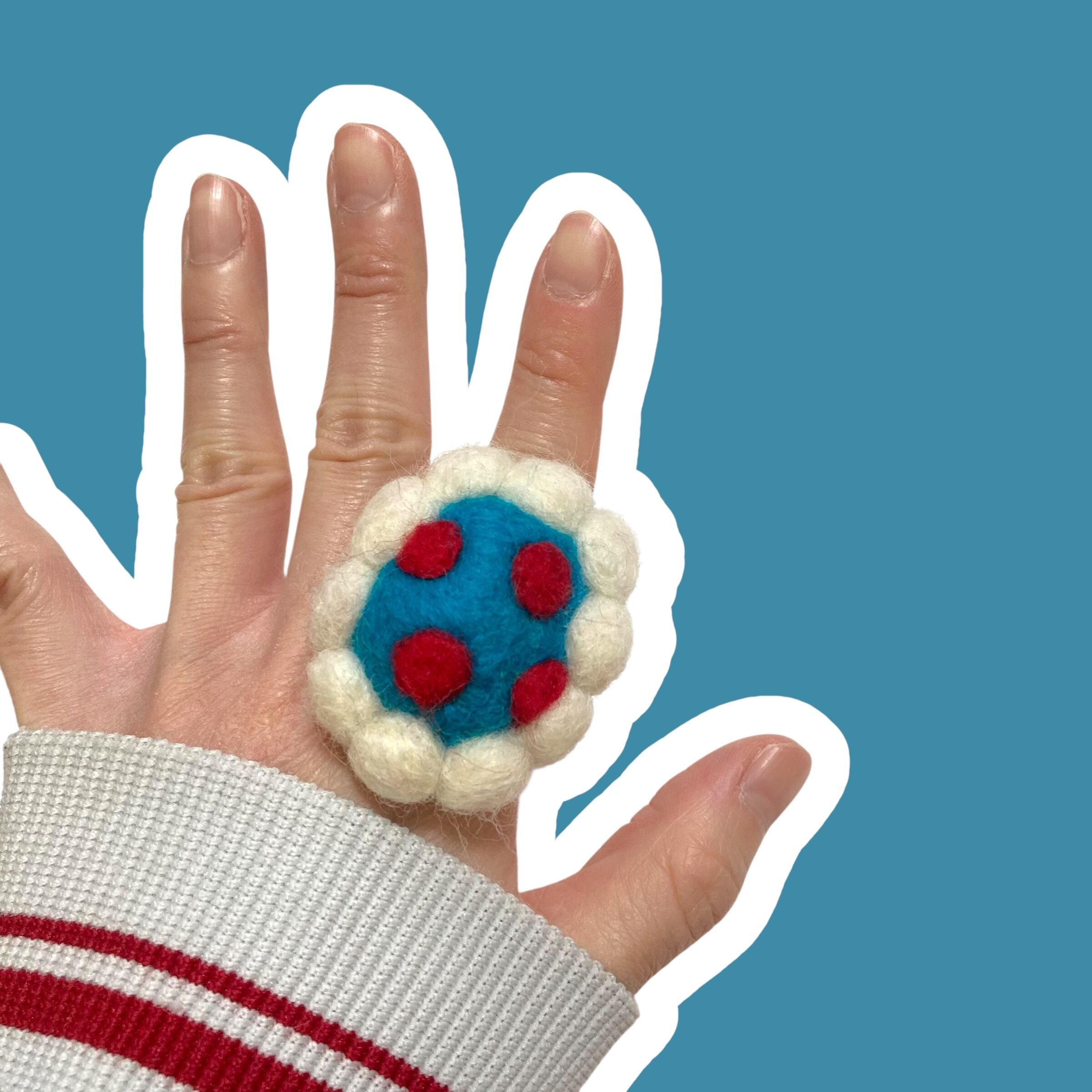 【12/14(日)21:00-12/17(水)12:00まで限定❣️】いっこの実 / いっこの実ジュエリーゆびわ(ブルー×ホワイト)