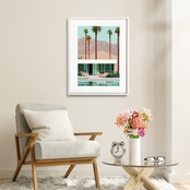 afternoon in California｜西海岸レトロモダンアートポスター｜カリフォルニアの午後を描く爽やかな一枚｜｜A4ポスター