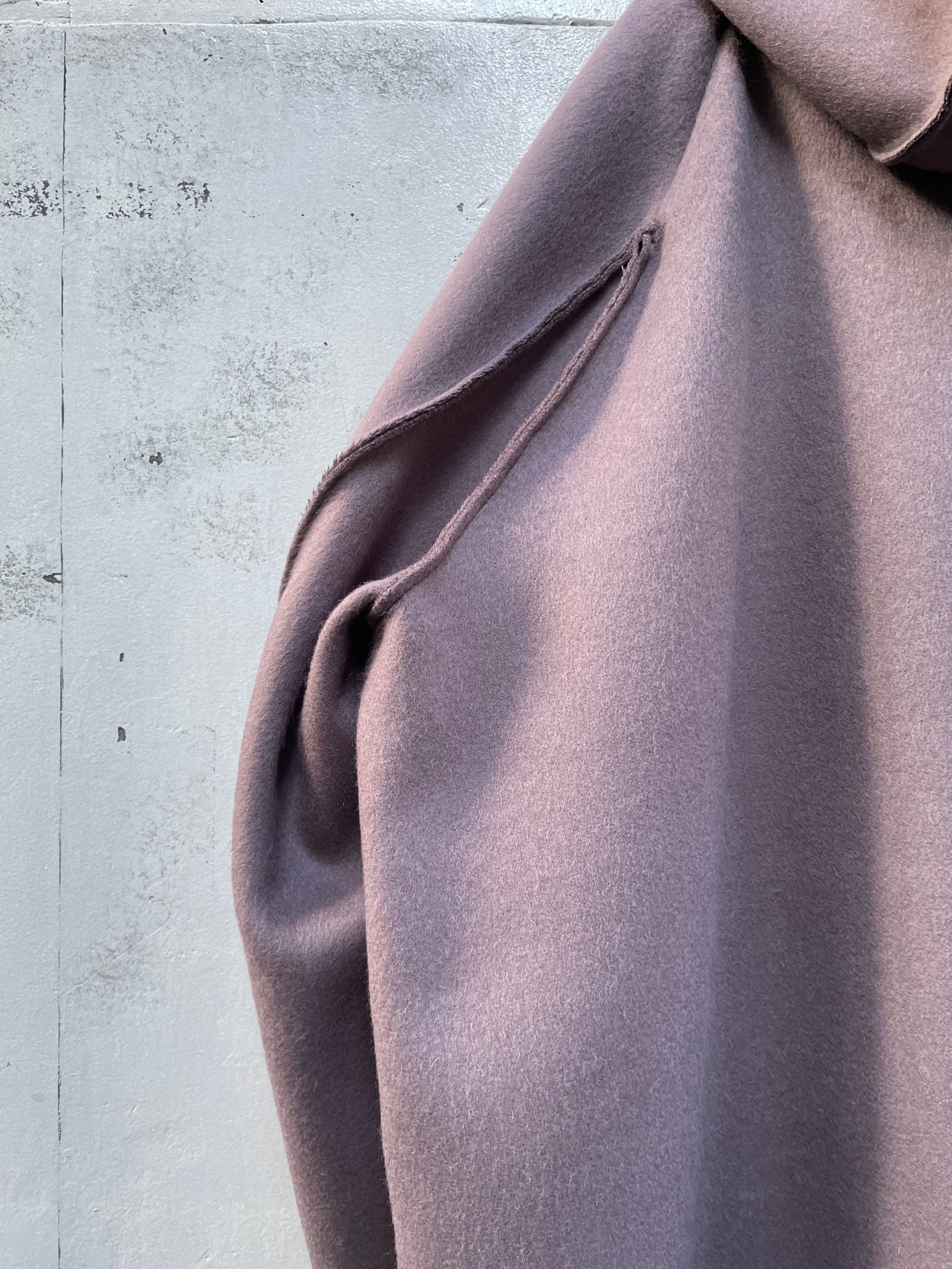 my beautiful landlet』PECOLAMB DOUBLE BEAVER WOOL HOODED COAT