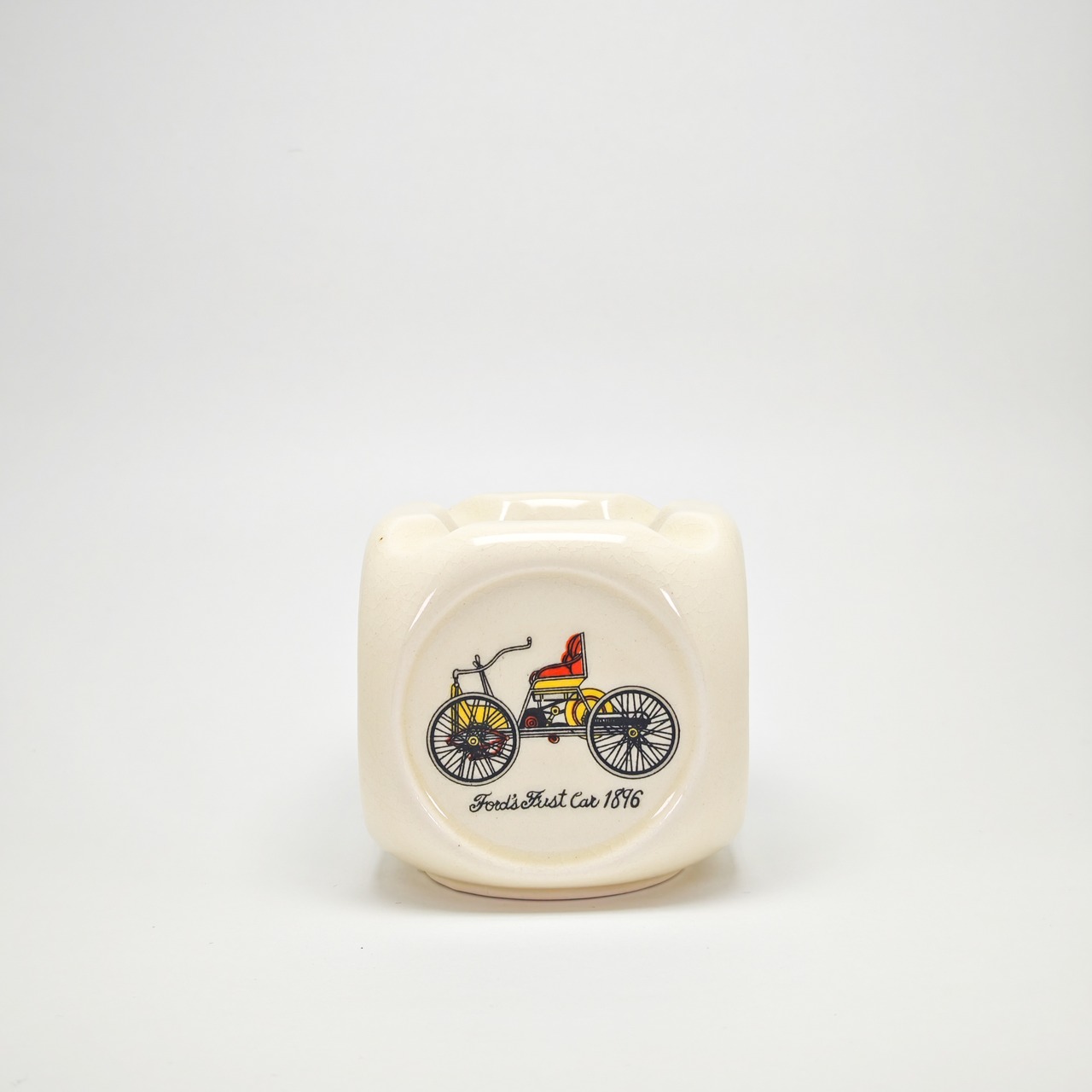 ヴィンテージ アサヒビール 灰皿　レトロカー柄