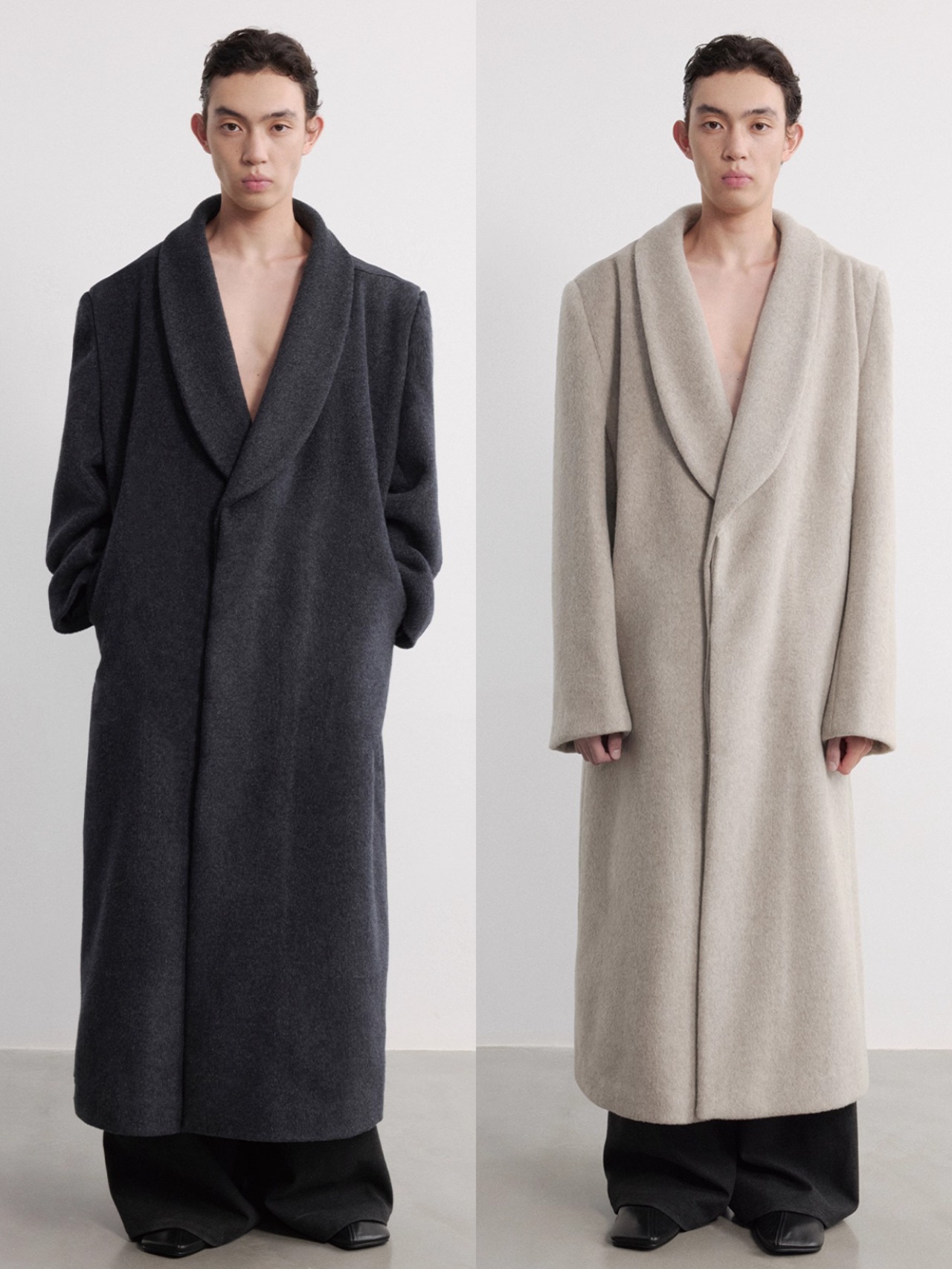 JCAESAR STUDIO WOOL ROPE COAT