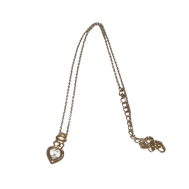 vintage CHRISTIAN DIOR metal heart pendant necklace
