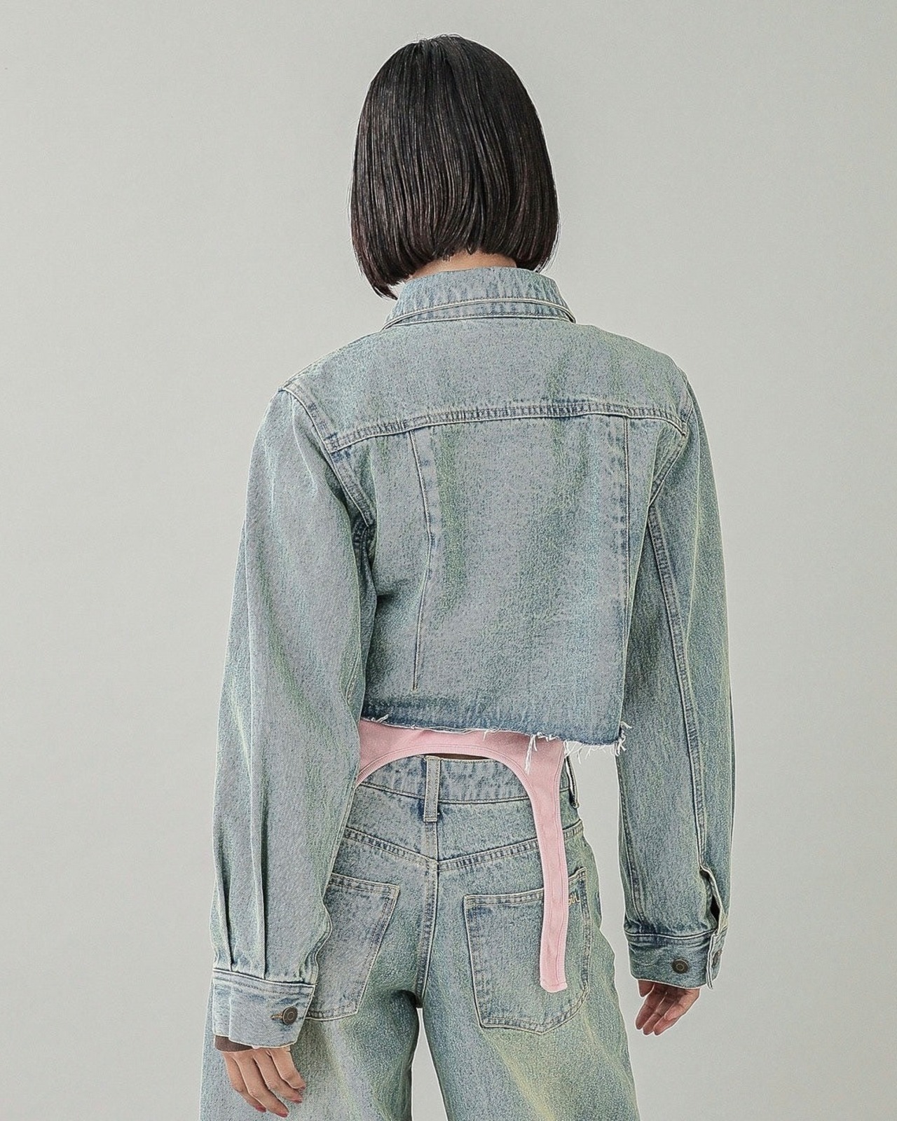 【X-girl】 OVERDYED ZIP UP DENIM JACKET【エックスガール】