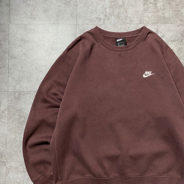 Size.XL】NIKE ナイキ スウォッシュ 刺繍ワンポイント ブラウン 