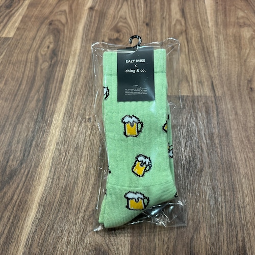 【EAZY MISS】beer socks/lime