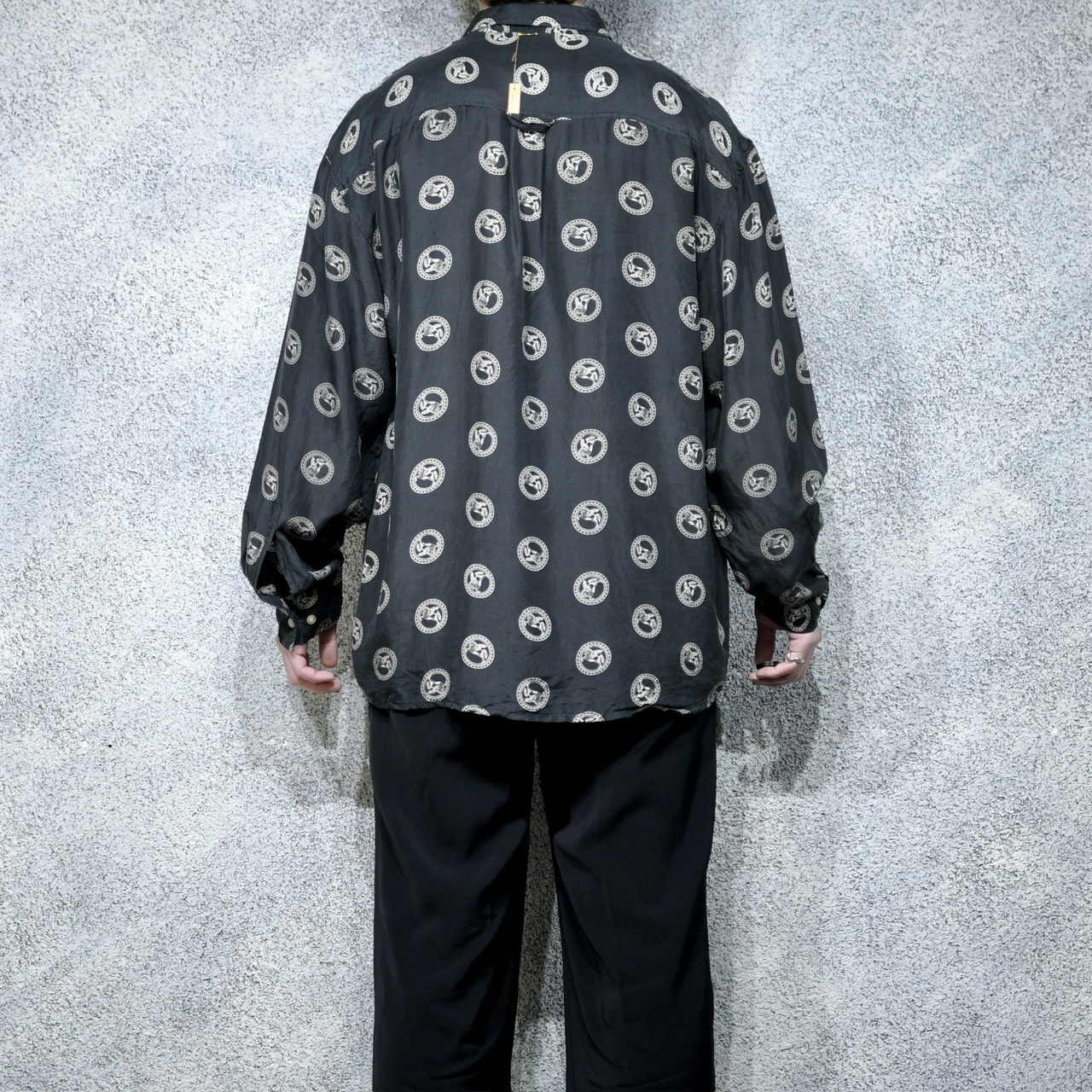 Pegasus pattern silk shirt