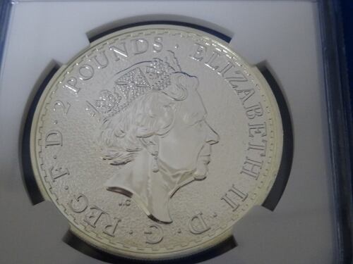 イギリス 2016年 ブリタニア 2ポンド銀貨 TEXTURED FIELDS【NGC