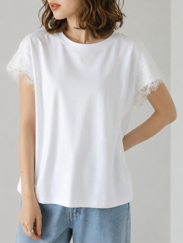 スリーブレースTシャツ