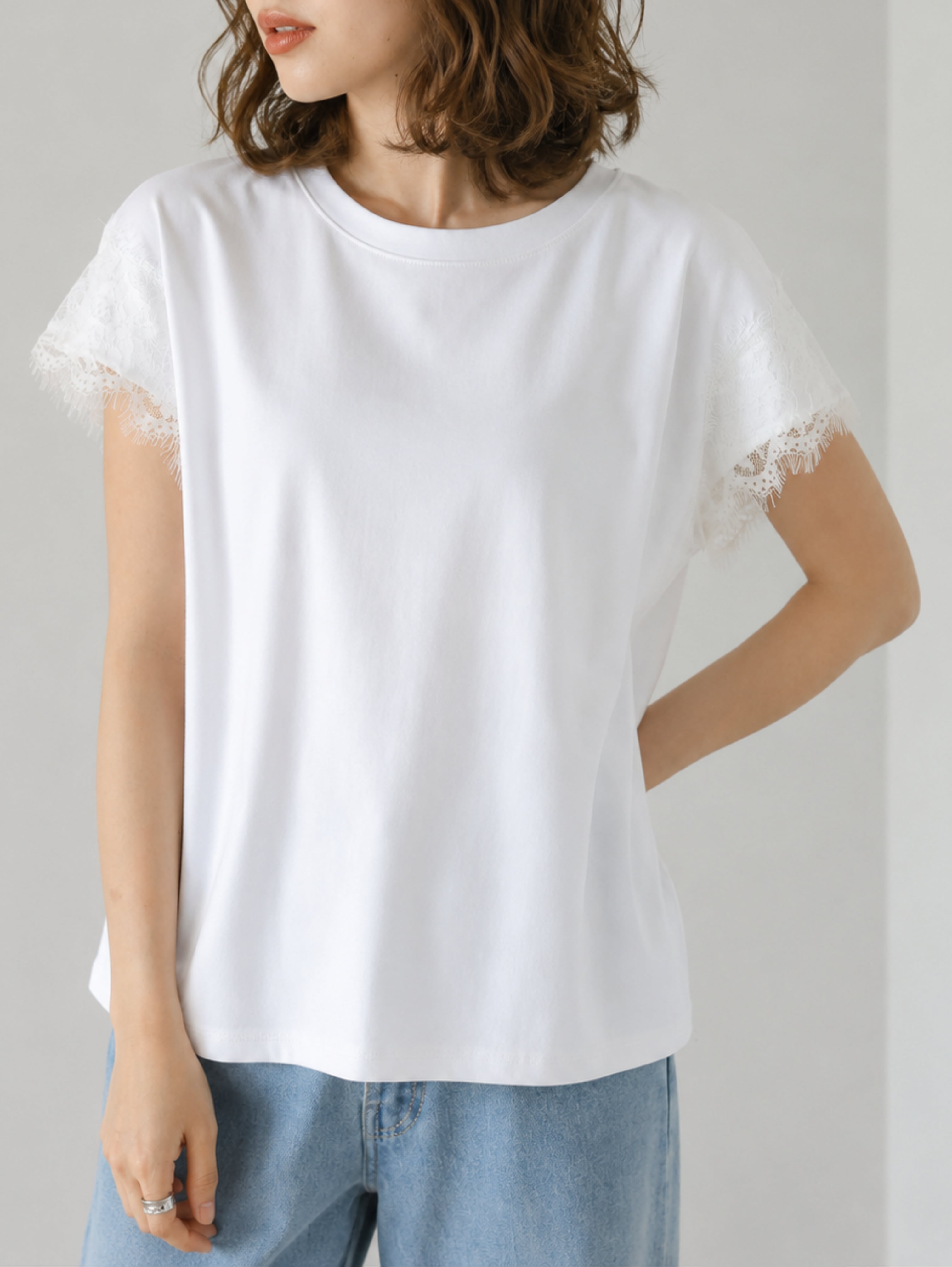 スリーブレースTシャツ