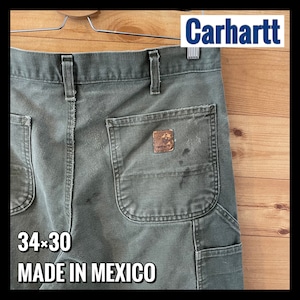 【Carhartt】ペインターパンツ ワークパンツ ダック地 カーキ カーハート 34×30 US古着