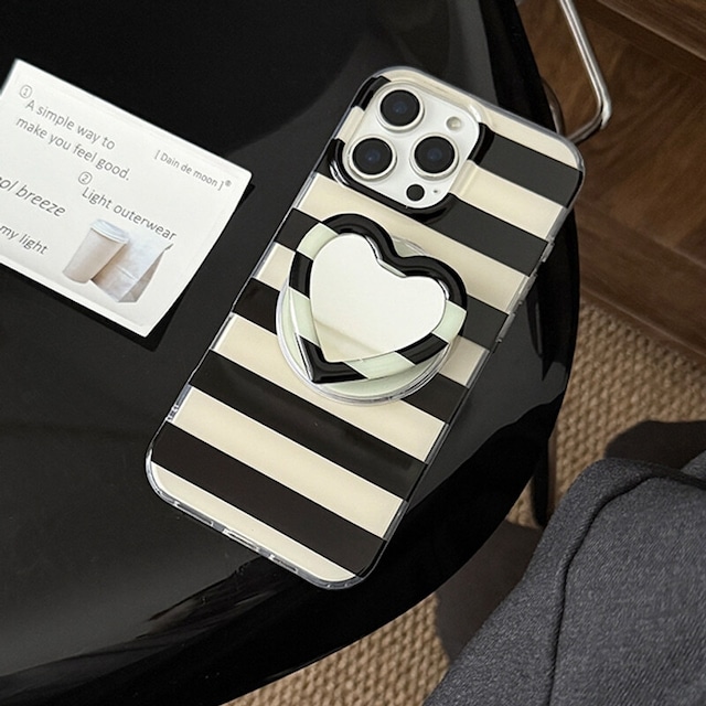 Heart stand border iphone case　B3829