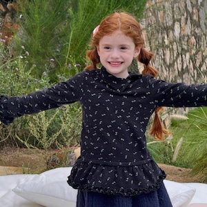 冬花柄2wayカラーTシャツ