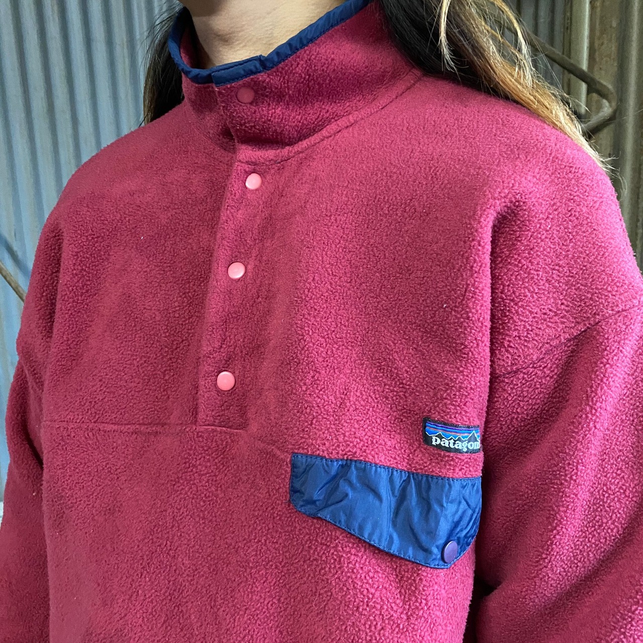 95年製 90年代 ビンテージ patagonia パタゴニア スナップT フリース 
