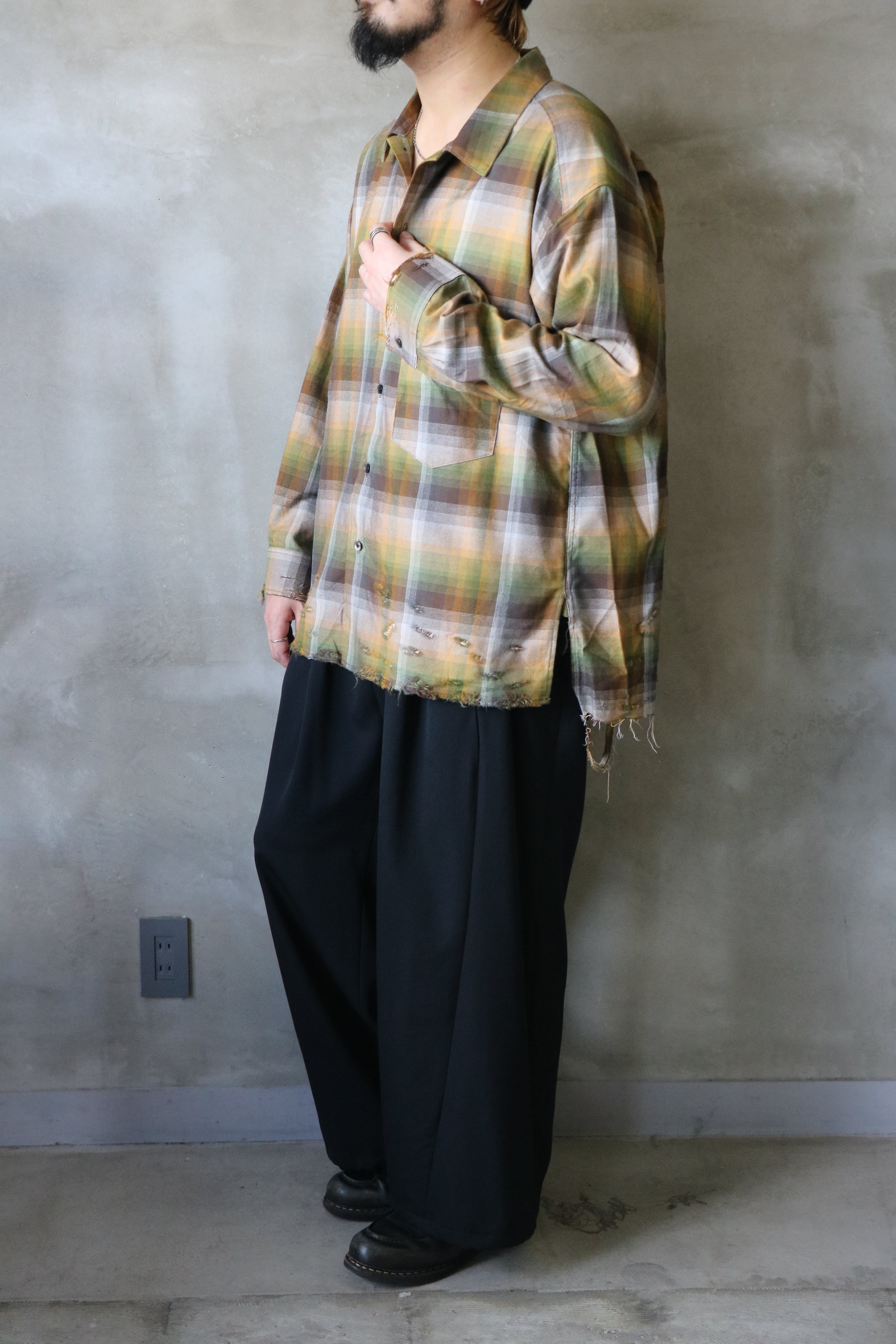 ancellm C CHECK CRASH LS SHIRT ヴィンテージ ancellm C CHECK CRASH LS SHIRT ヴィンテージ