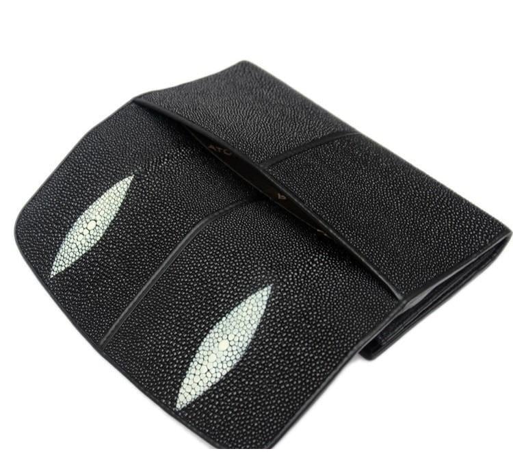 エイ革財布】ユニセックス 長財布 ロング二つ折り財布スティング