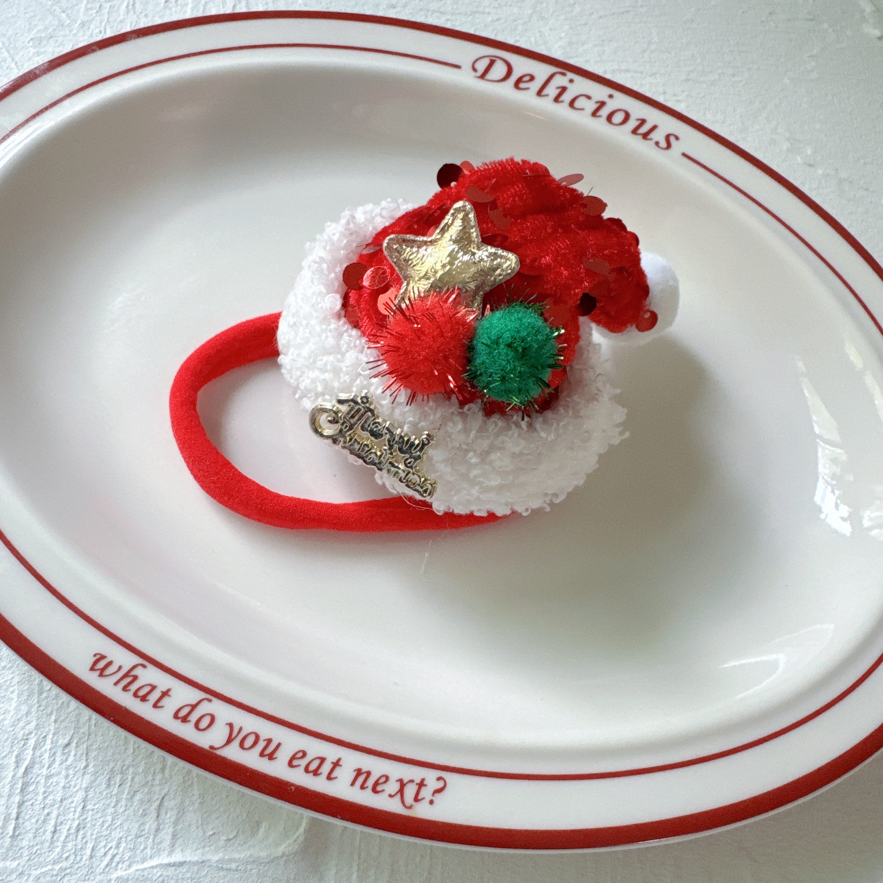 クリスマス*スパンコールサンタのお帽子ヘアバンド