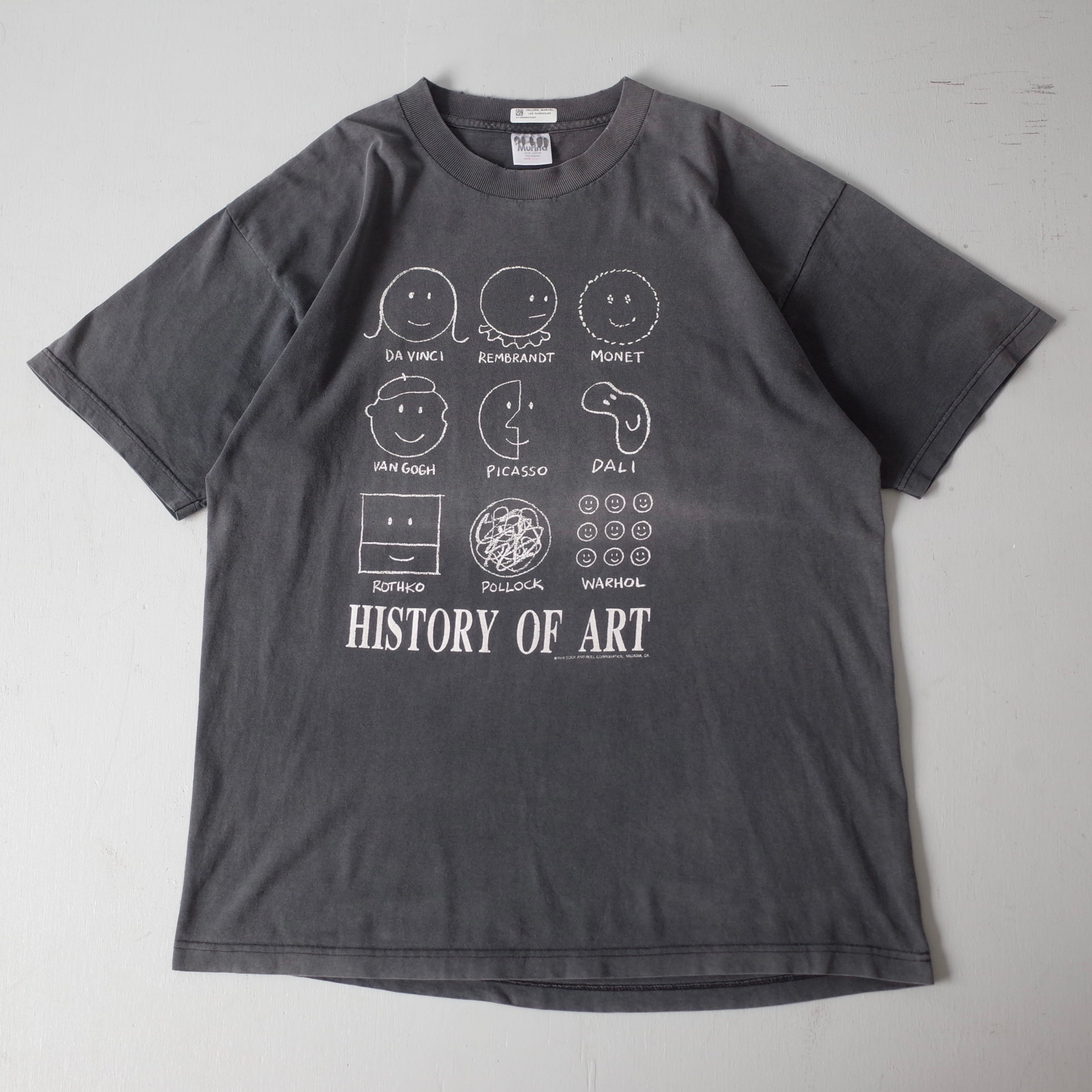 VINTAGE】 “HISTORY OF ART” 90's~ Front Printed Art T-shirt s/s