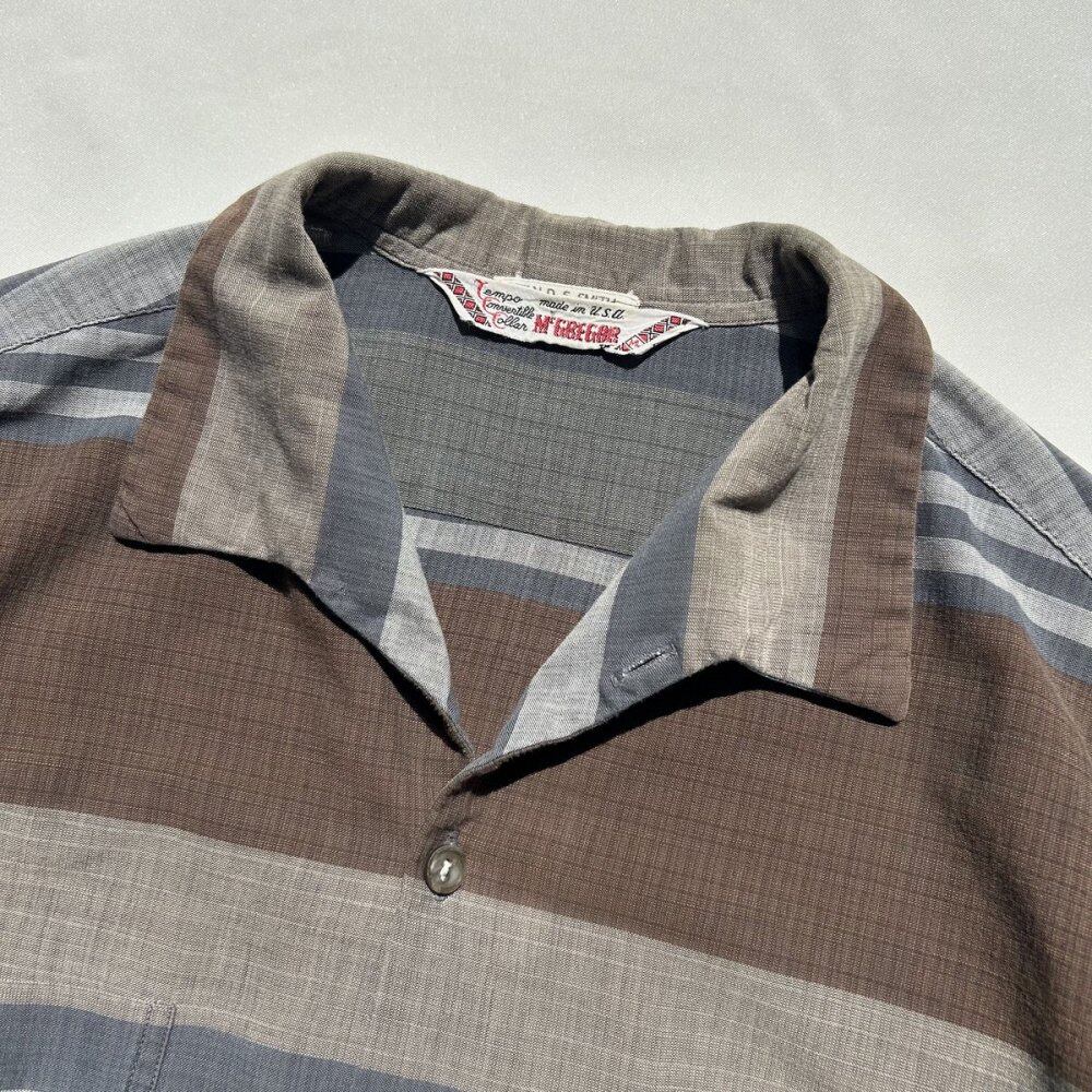 Vintage McGREGOR L/S Italian collar cotton shirt [McGREGOR] [1960s