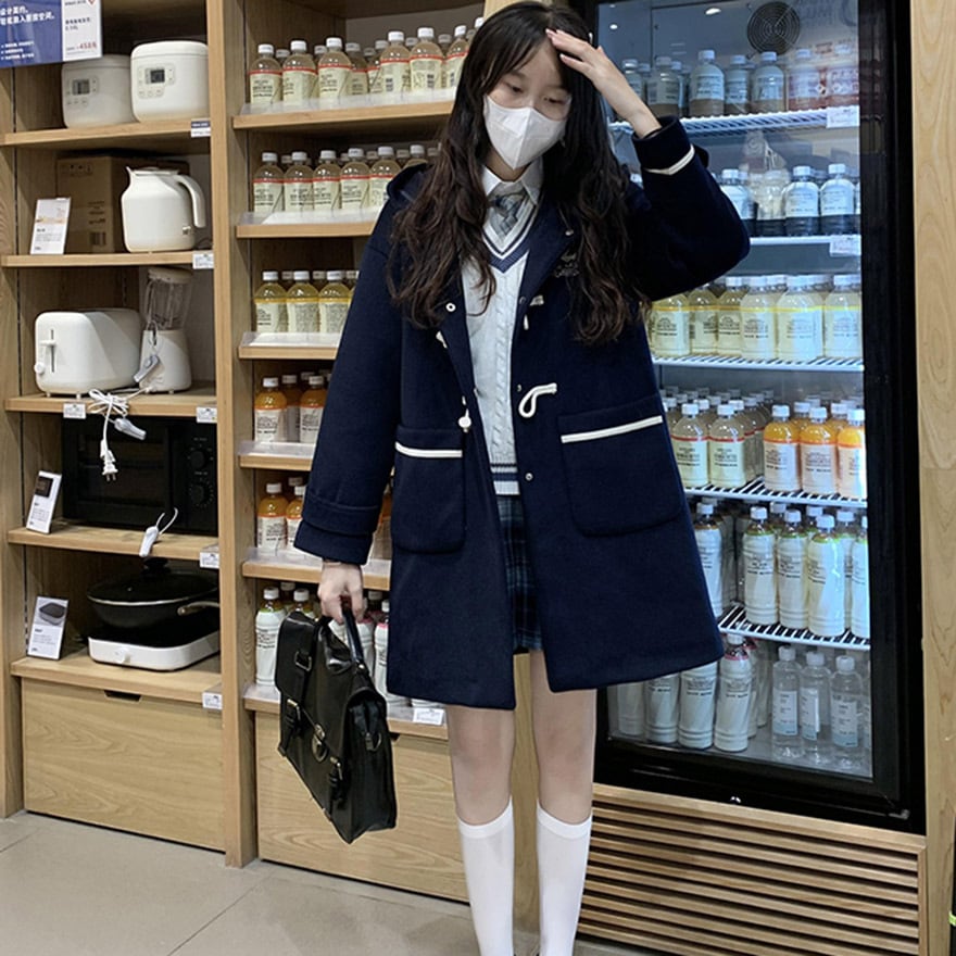 ロリィタ 服 ダッフルコート 羽織り アウター ツイード ウール